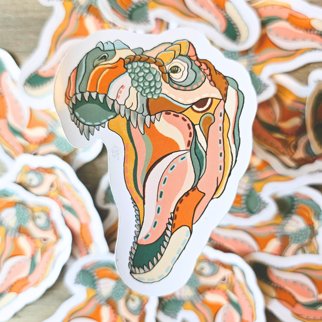 Artsy Dinosaur Sticker Pack
