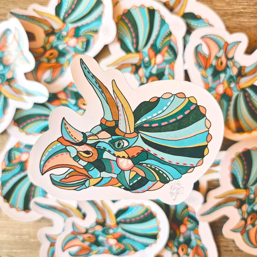 Artsy Dinosaur Sticker Pack