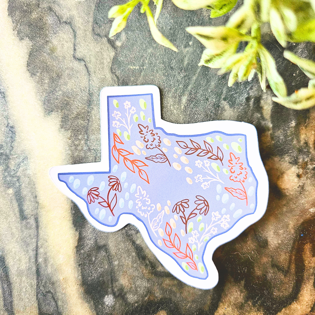 Floral Texas Sticker