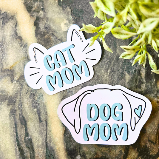 Dog & Cat Mom Sticker