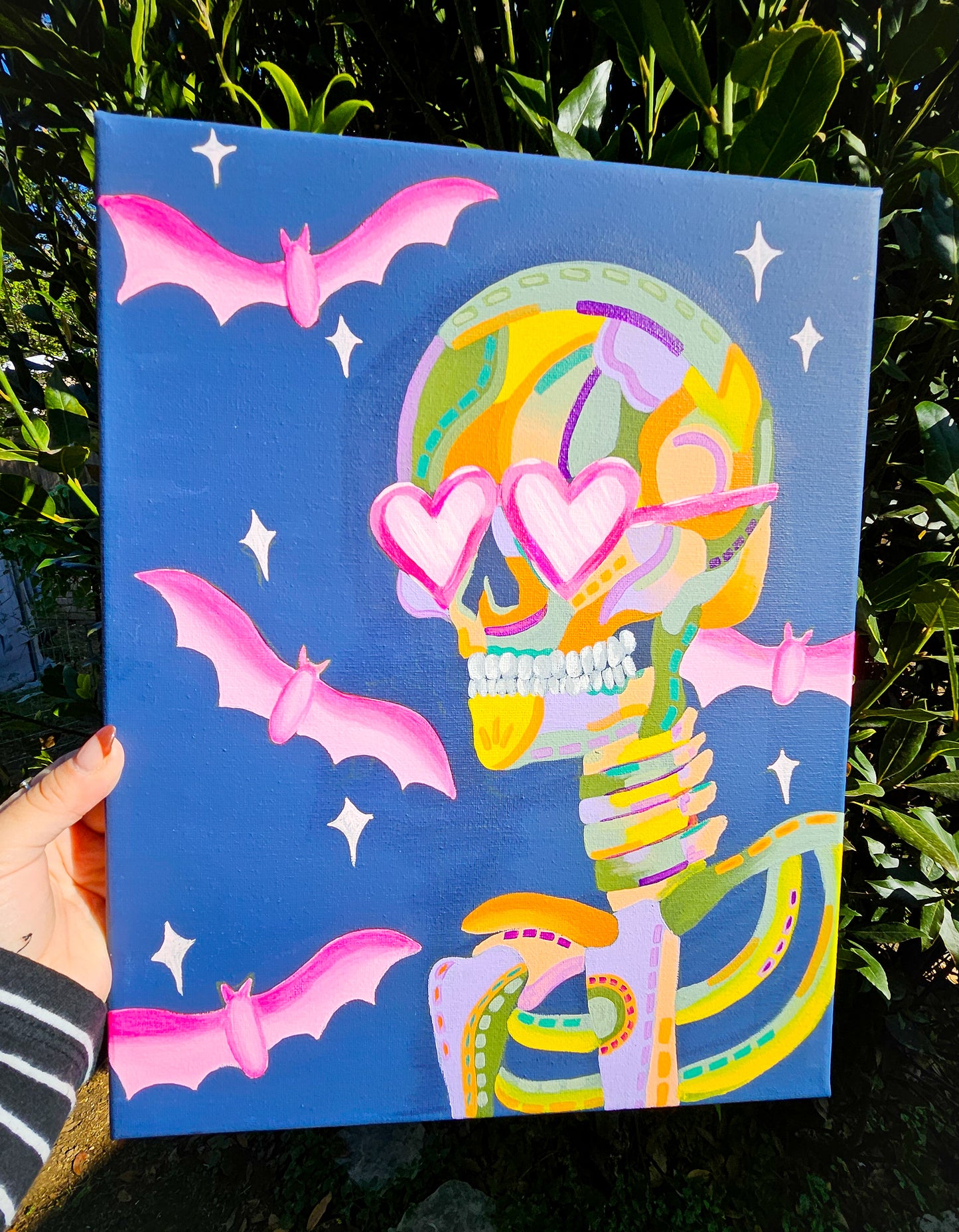 Artsy Skeleton Original Painting