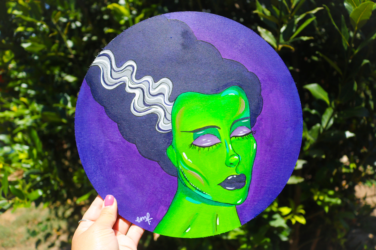 Mrs. Frankenstein Hand Painted Original Artwork